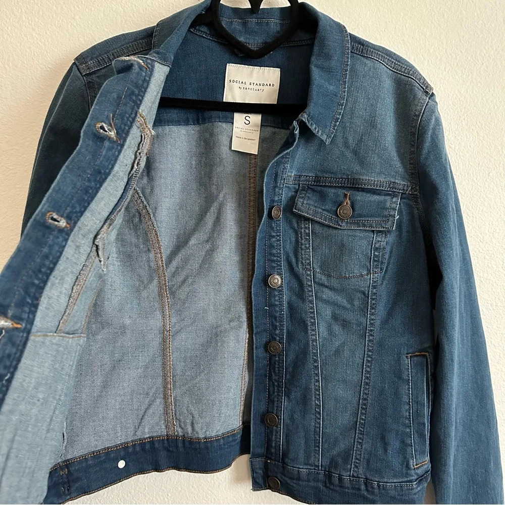 Social Standard by Sanctuary Blue Denim / Jean Jacket Size S
